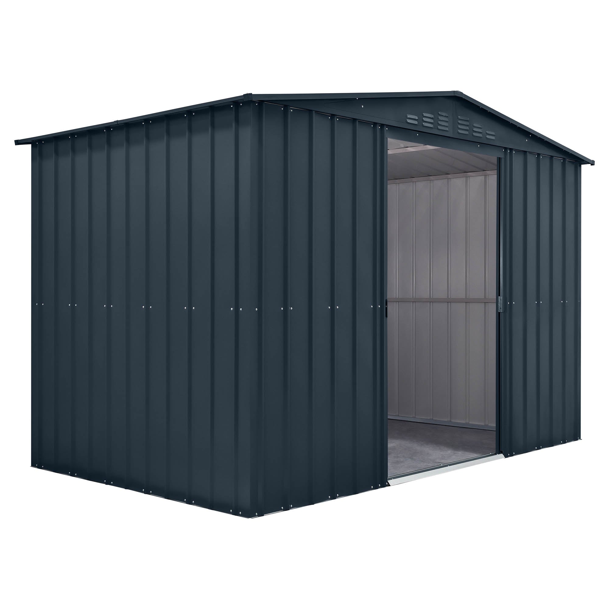 Globel Grey Apex Metal Shed