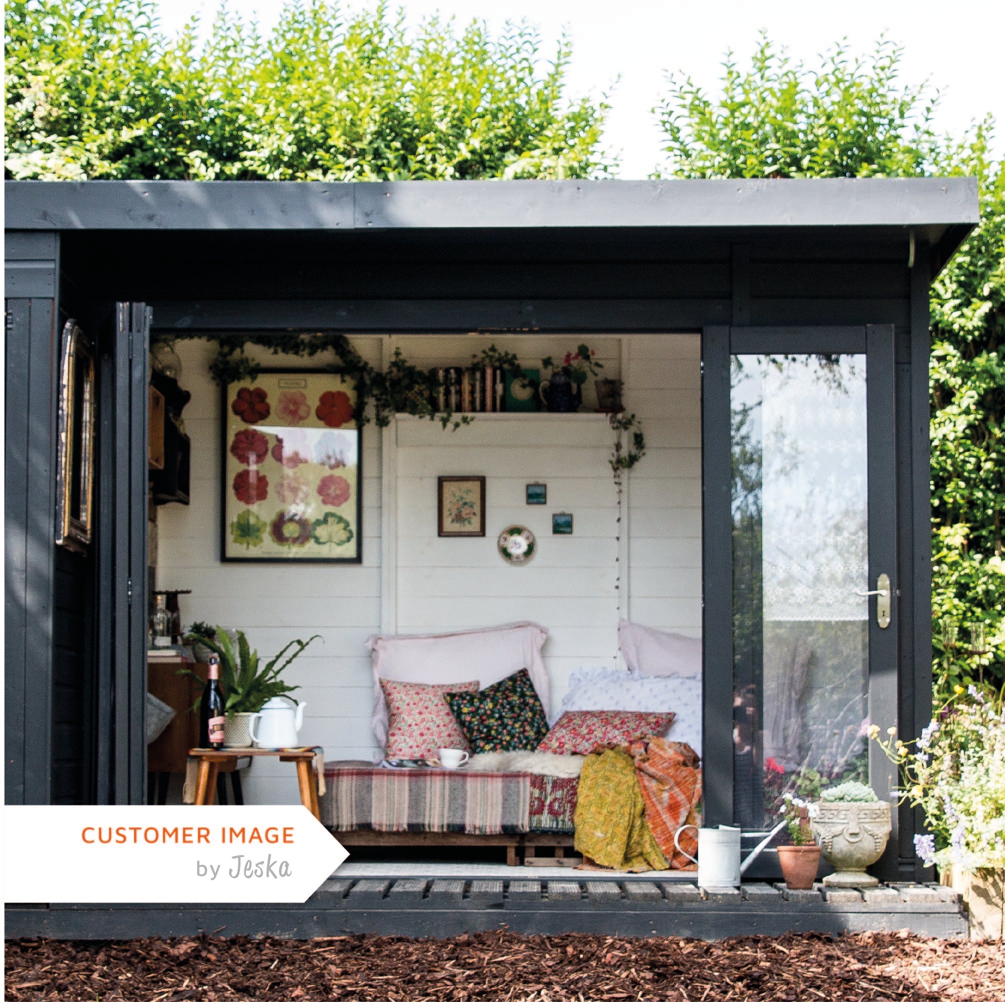10 x 8 Contemporary Summerhouse with Side Shed