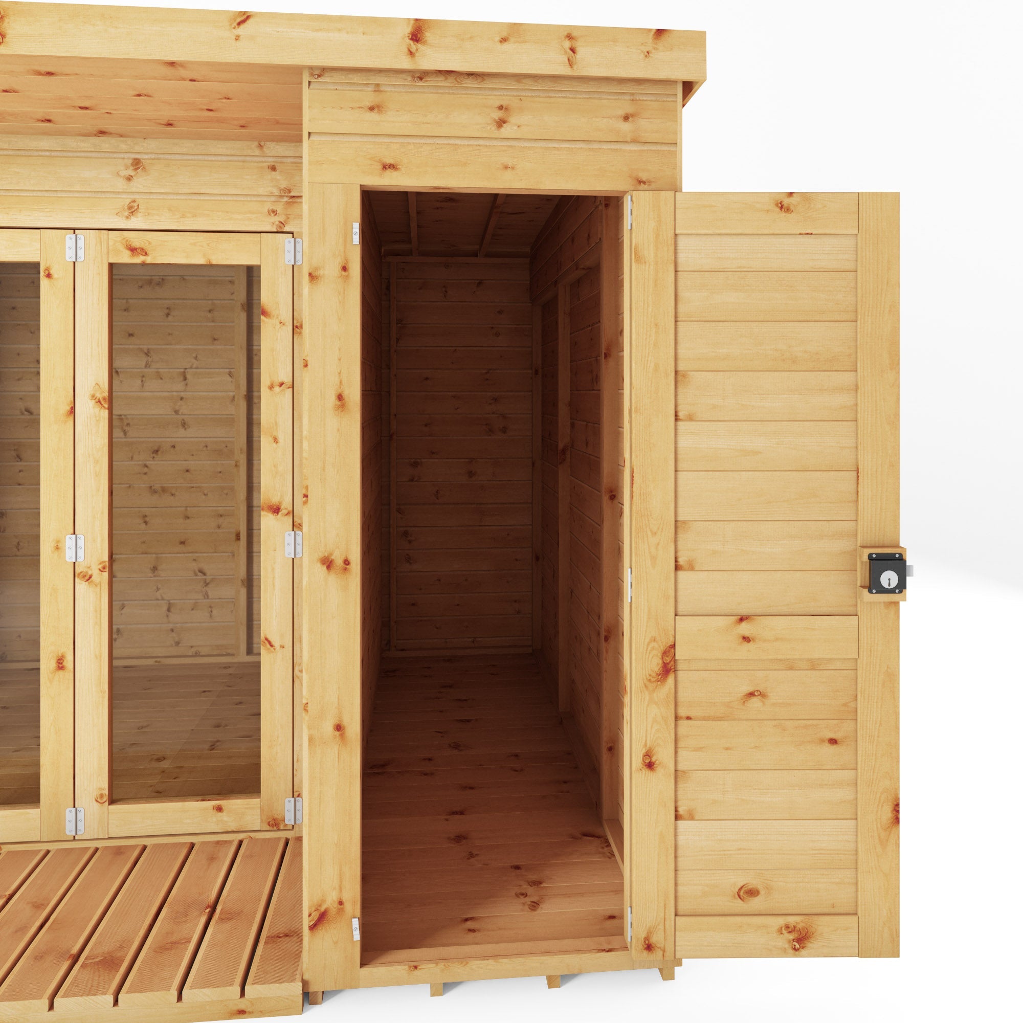 10 x 8 Contemporary Summerhouse with Side Shed