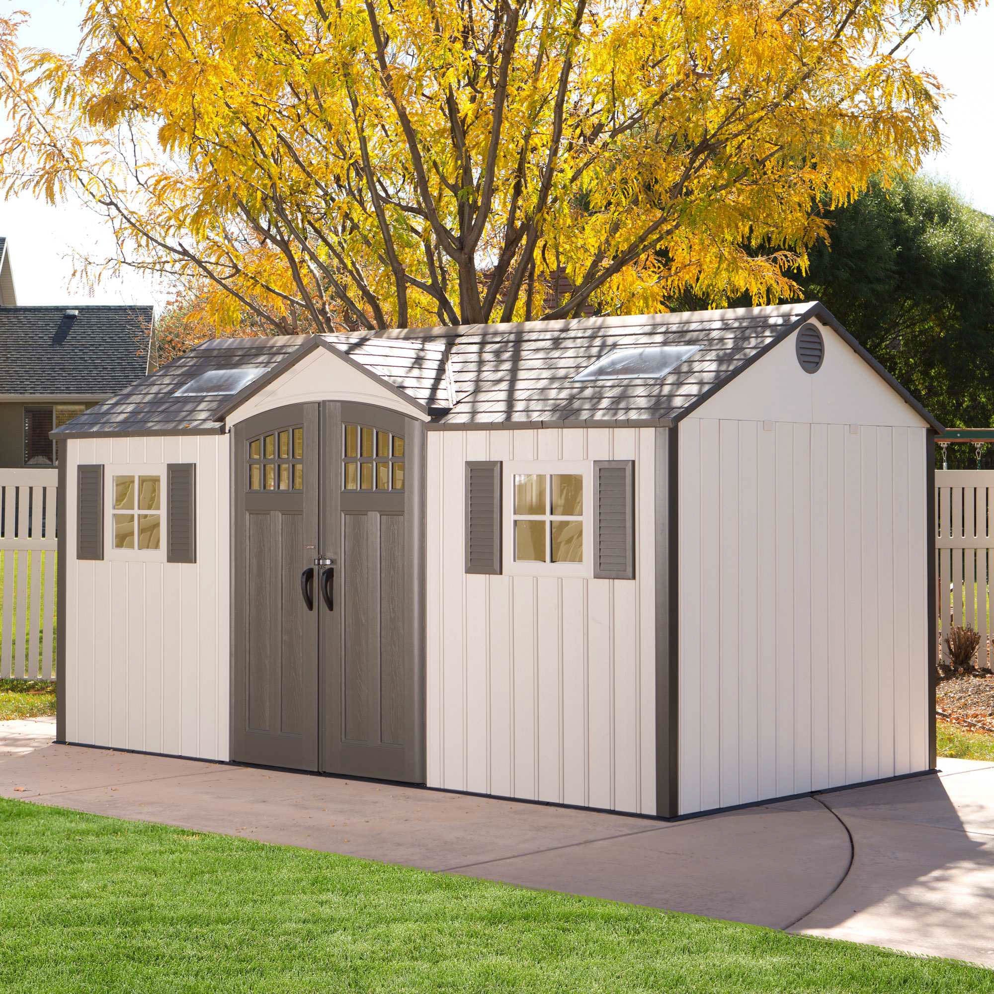 Lifetime Outdoor Storage Shed with Side Entry