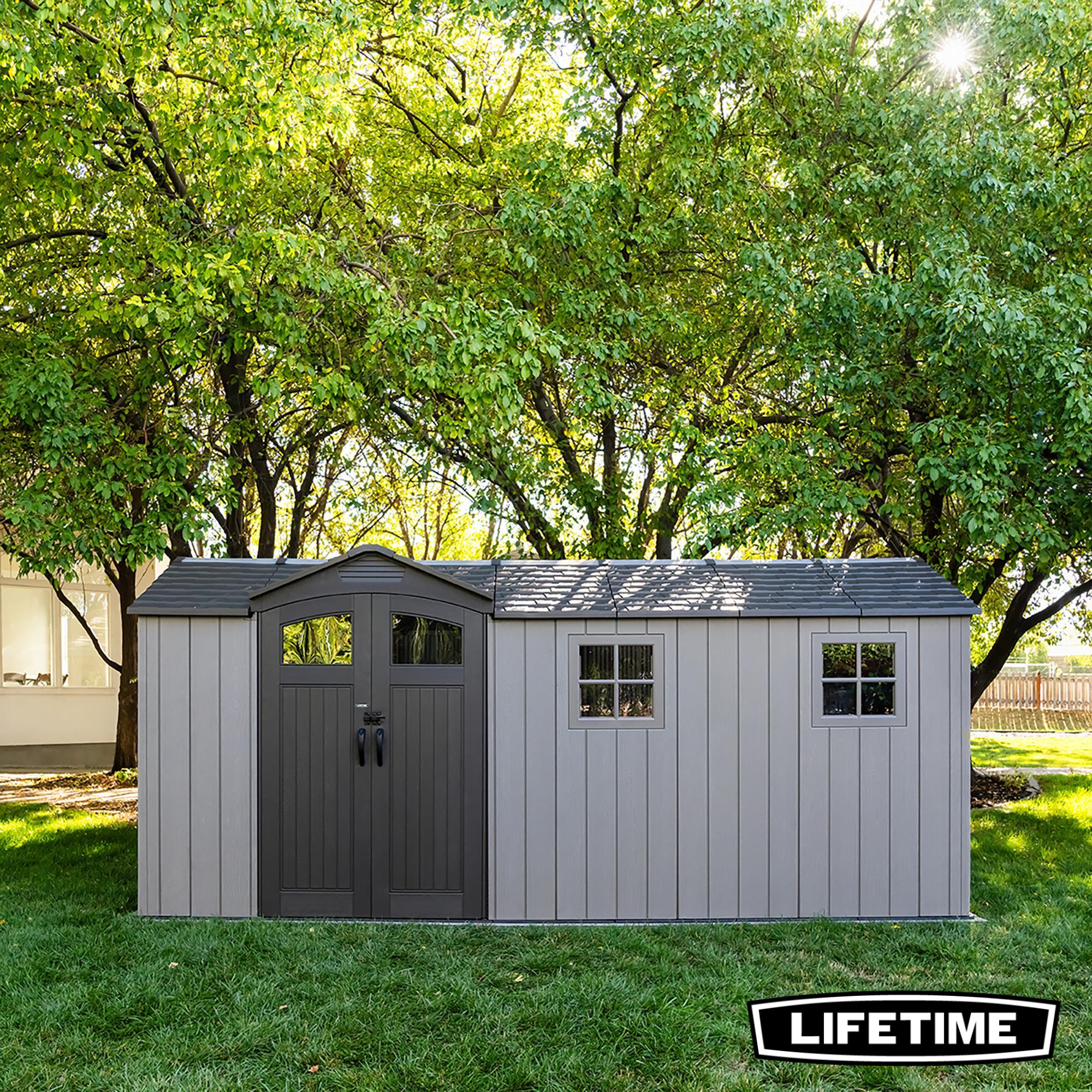 Lifetime Outdoor Storage Shed with Side Entry