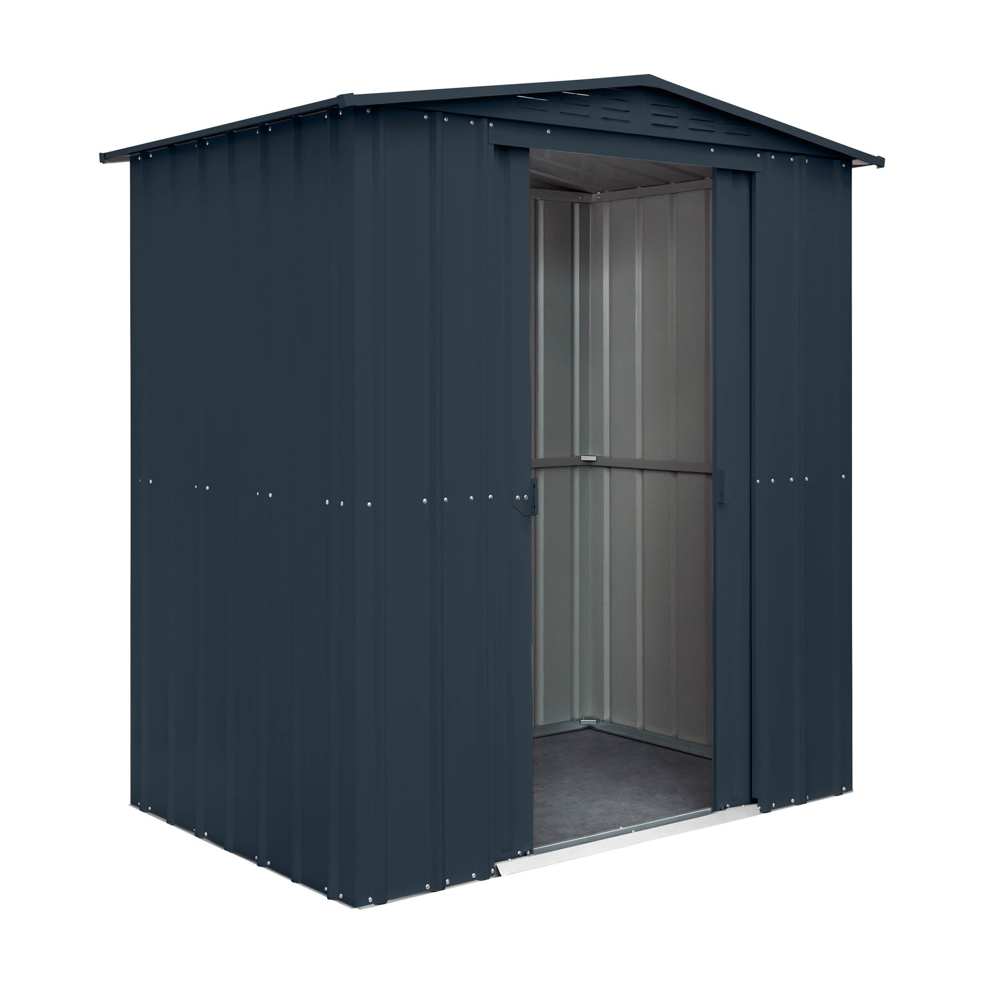 Globel Grey Apex Metal Shed