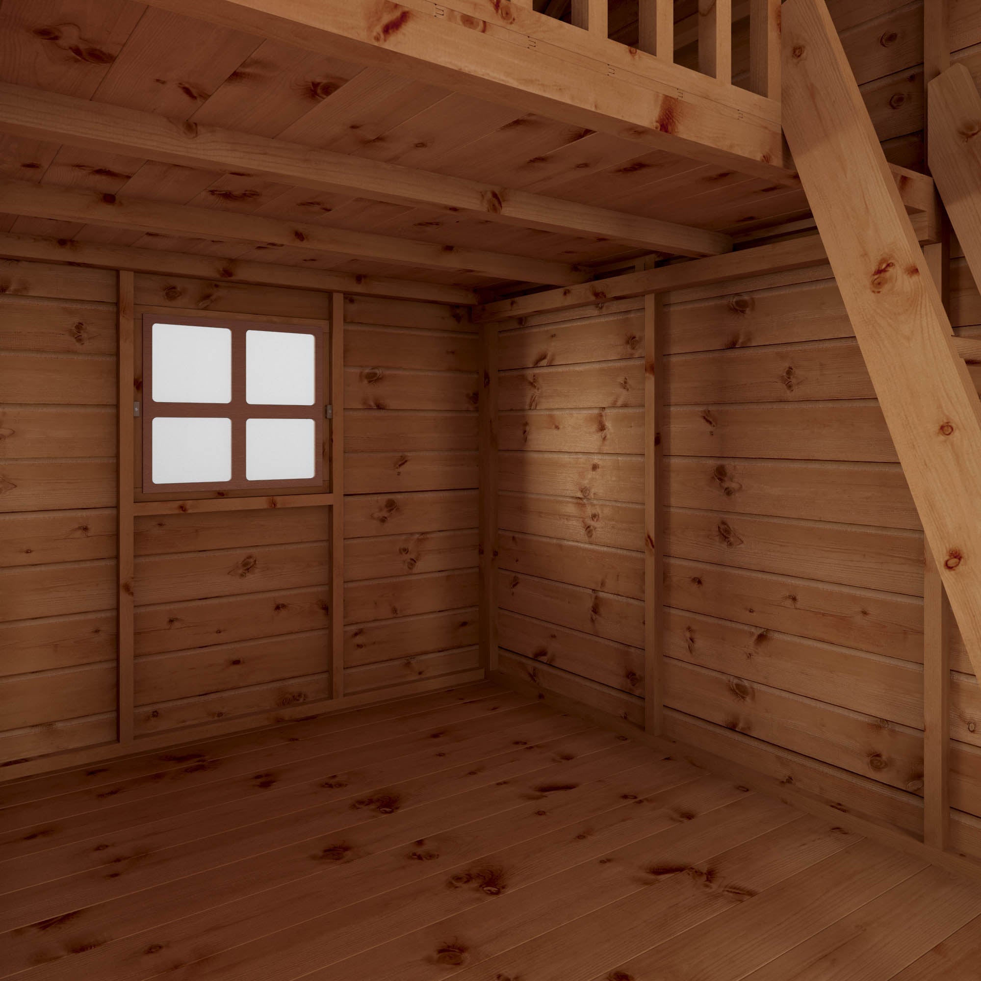 8 x 6 Double Storey Swiss Cottage Playhouse