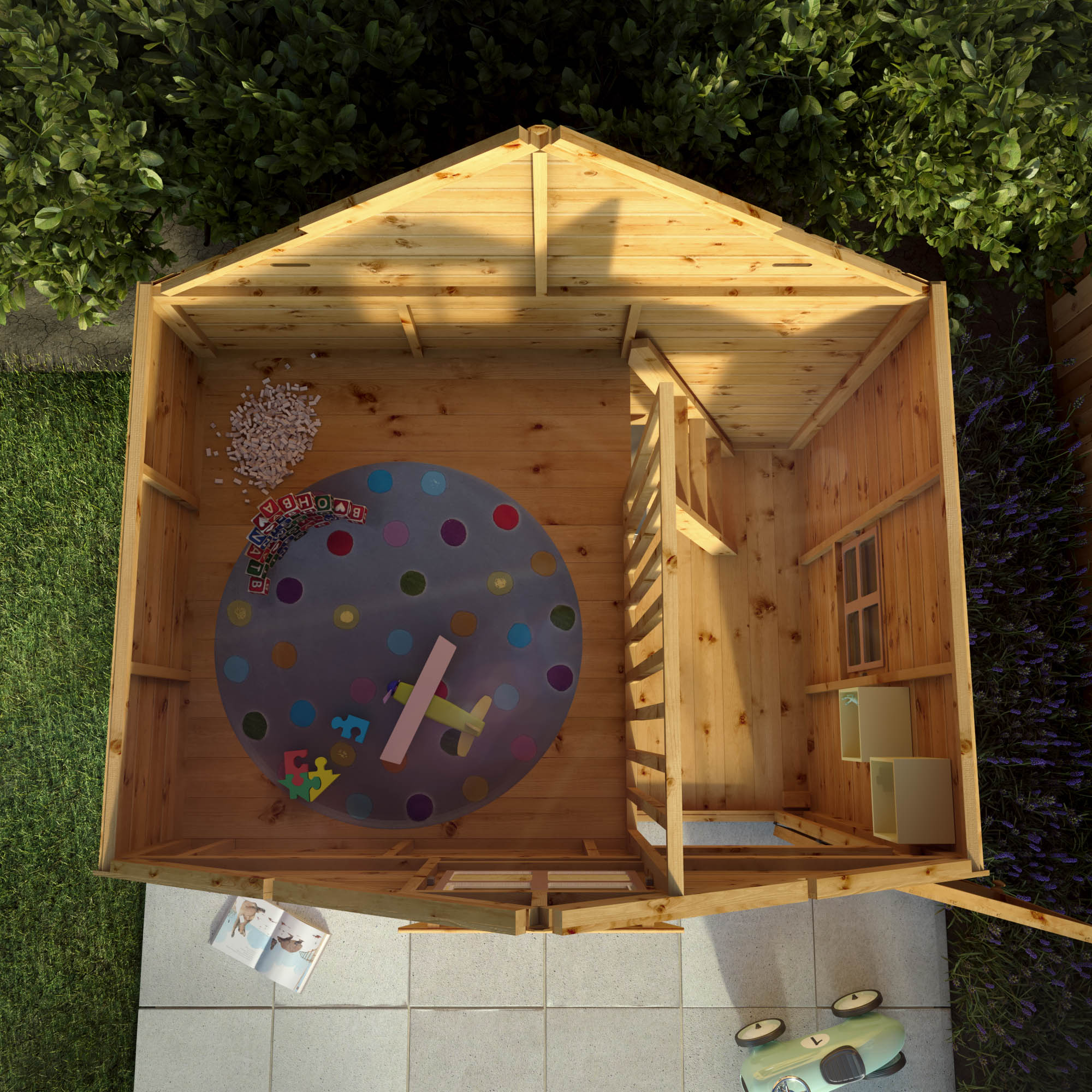 8 x 6 Double Storey Swiss Cottage Playhouse