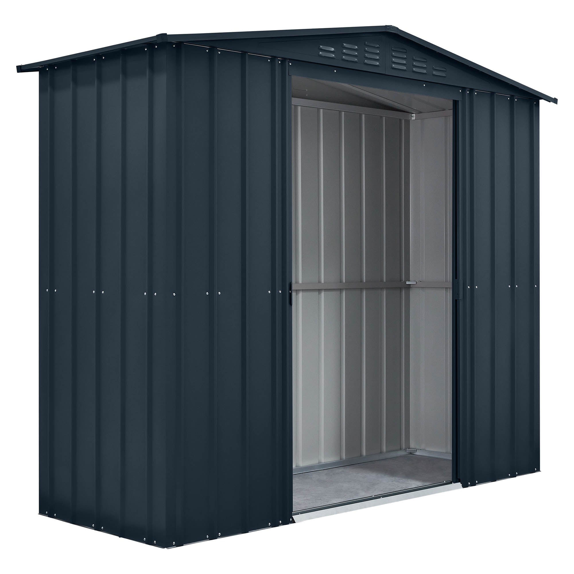 Globel Grey Apex Metal Shed