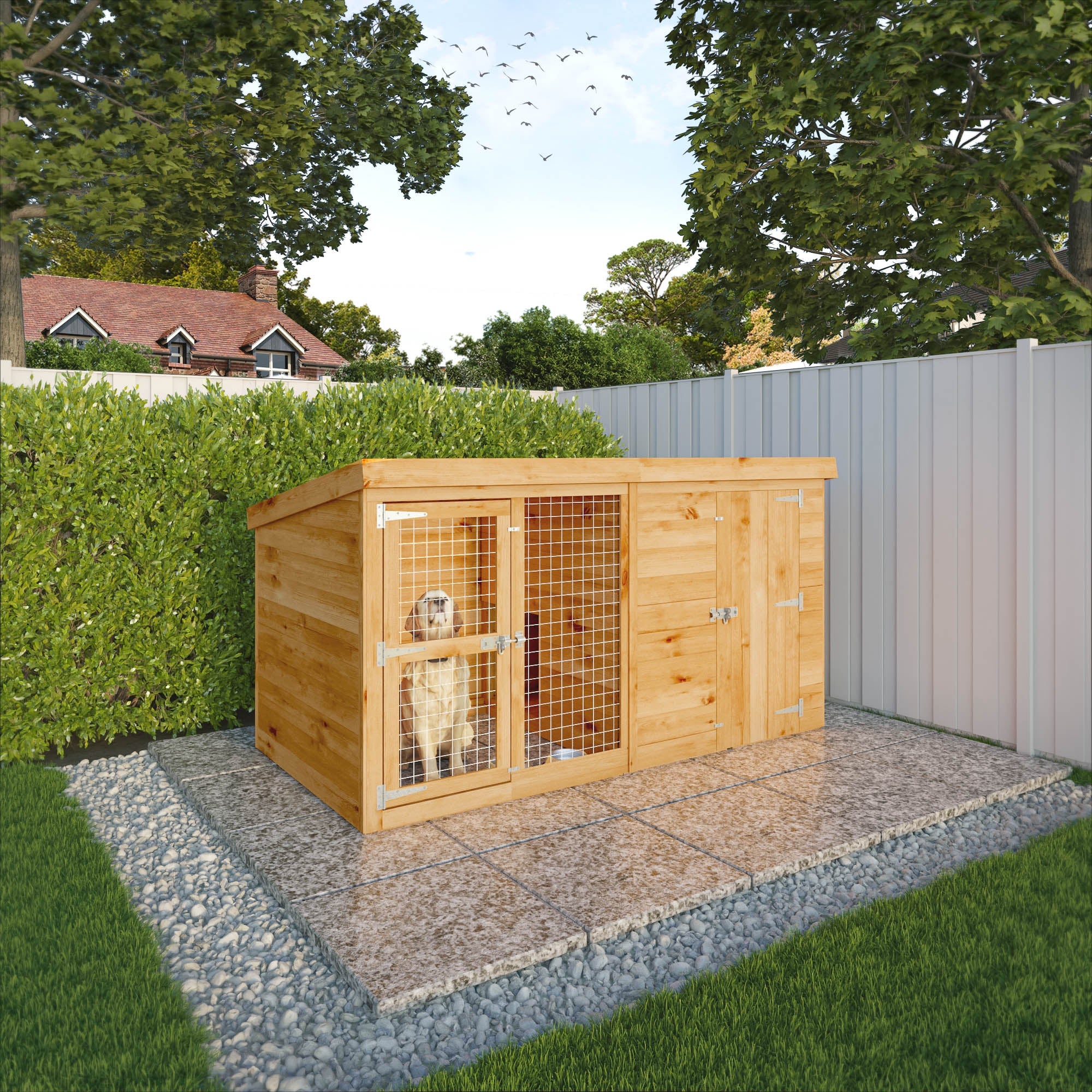 8 x 4 Berkshire Dog Run & Kennel