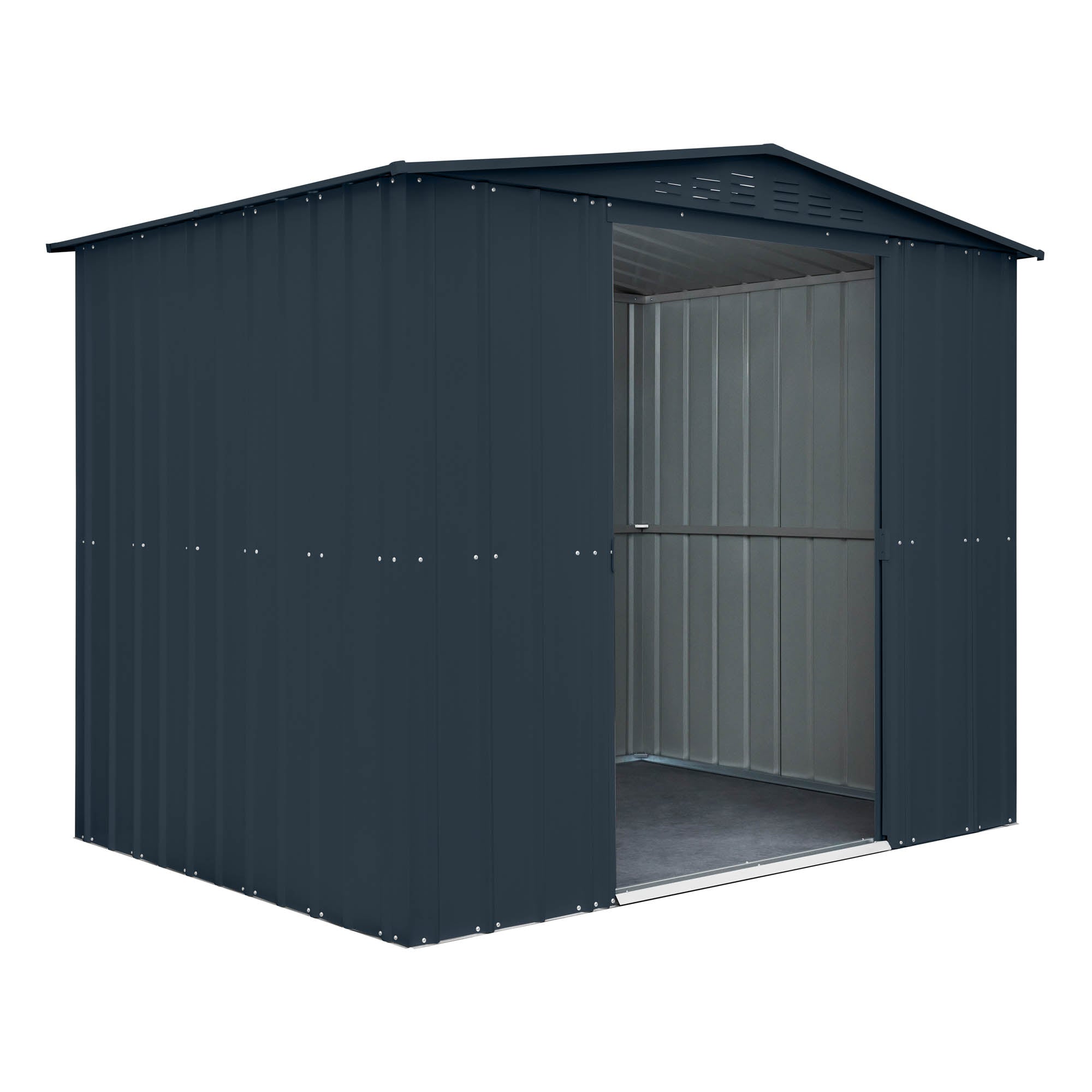 Globel Grey Apex Metal Shed