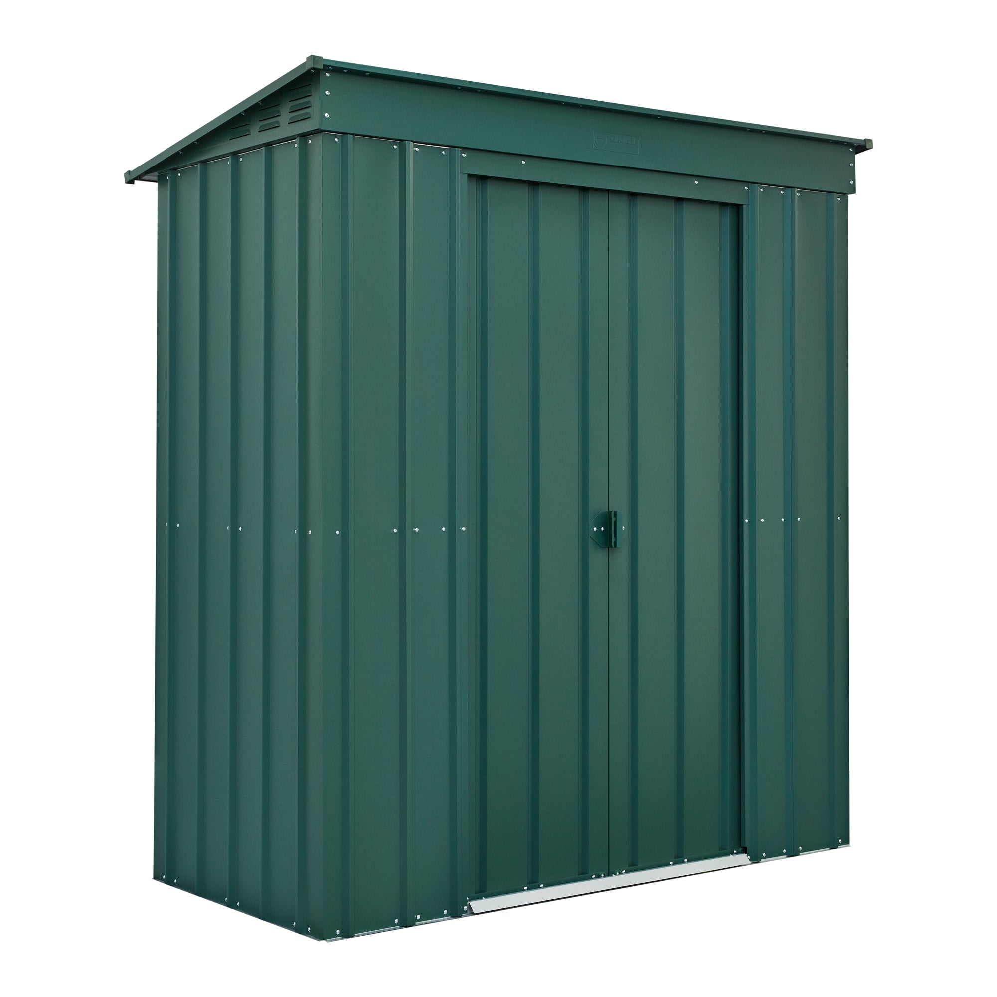 Globel Green Pent Metal Shed
