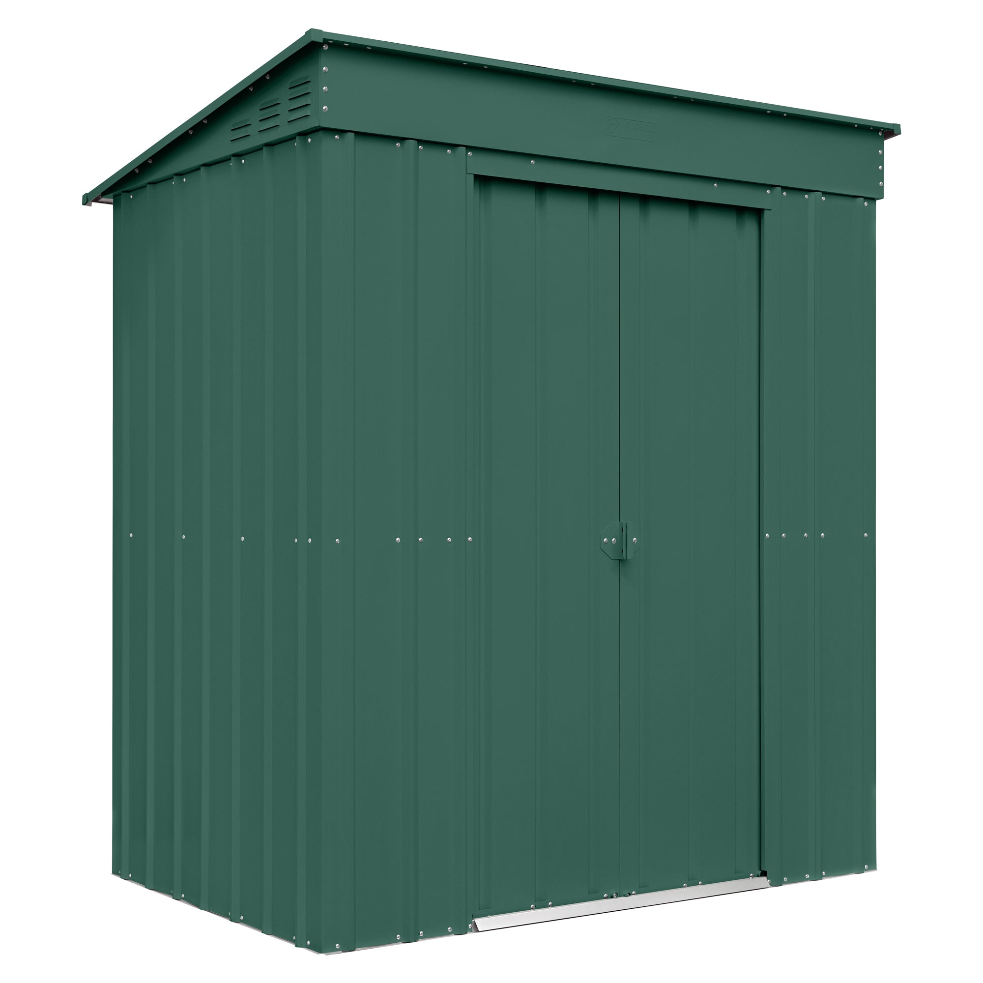 Globel Green Pent Metal Shed