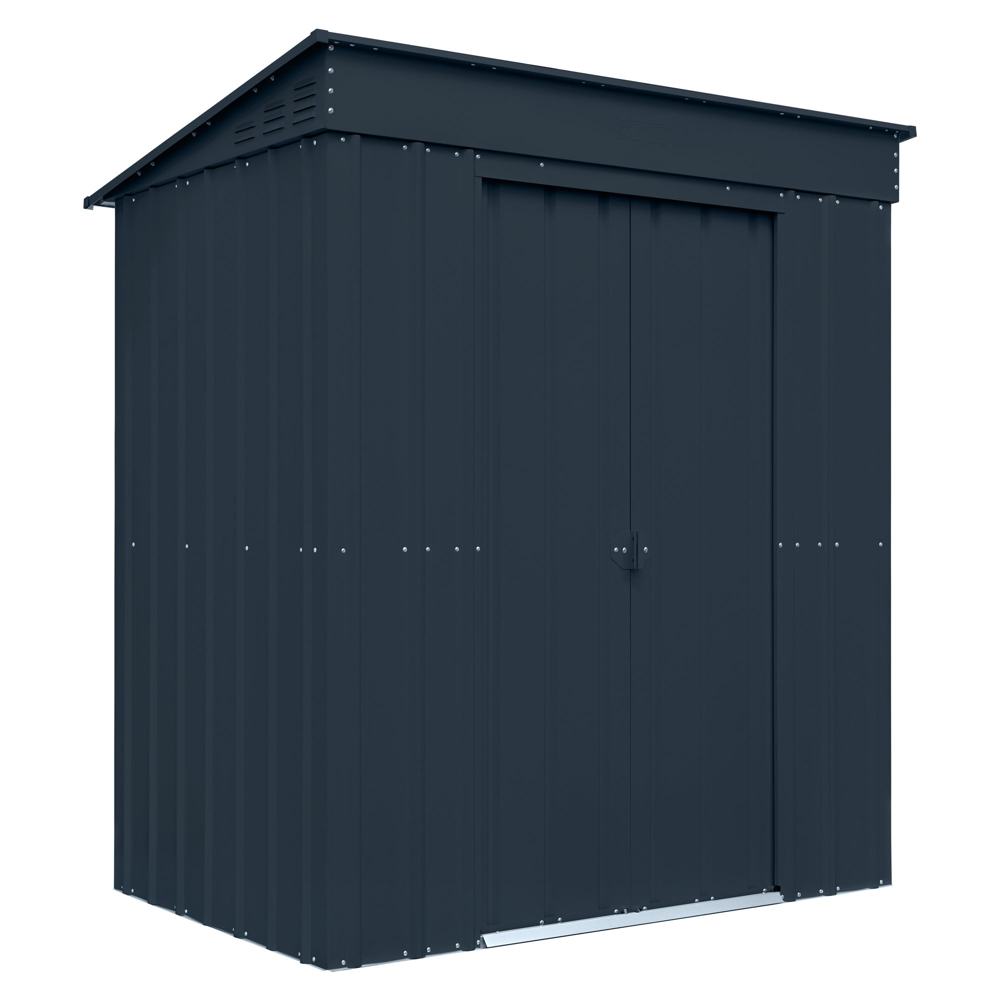 Globel Grey Pent Metal Shed