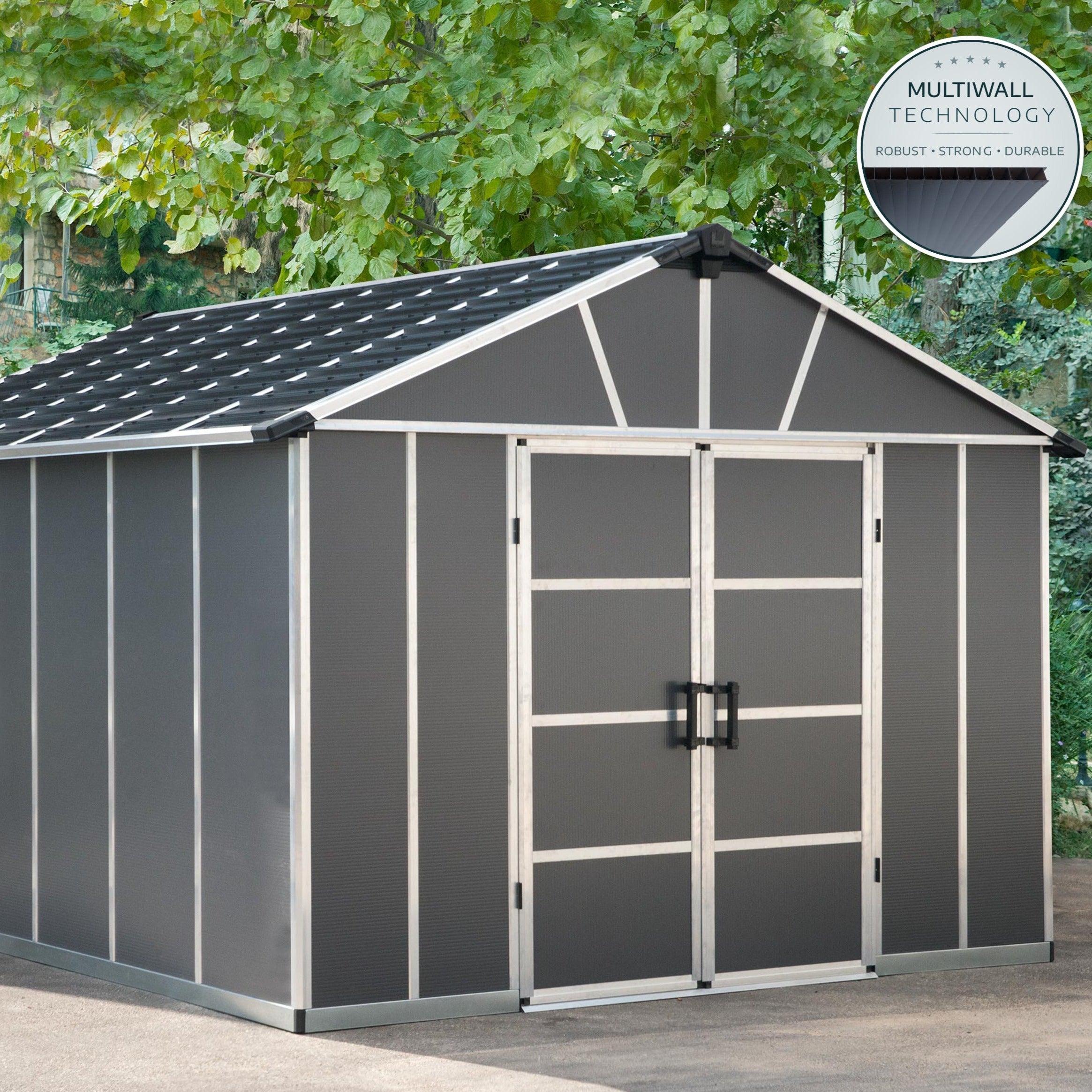 Canopia by Palram Yukon Plastic Shed - Grey