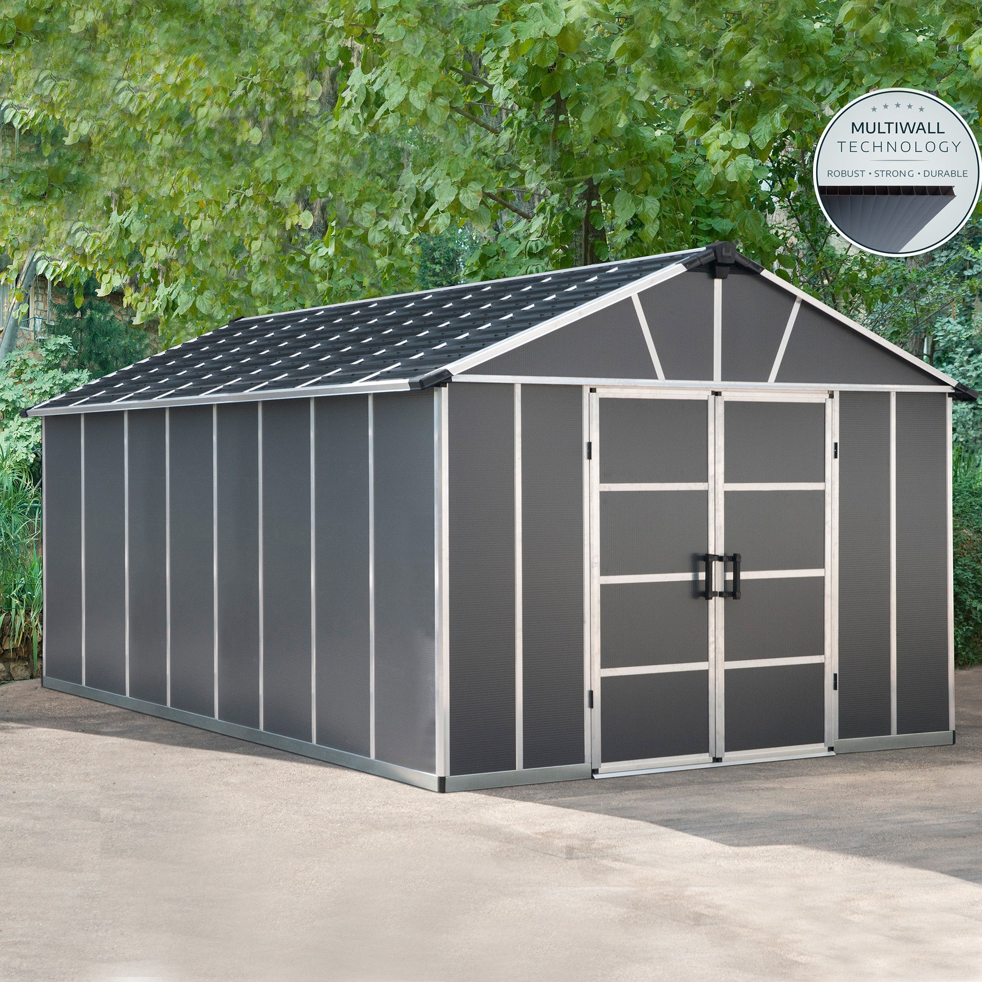 Canopia by Palram Yukon Plastic Shed - Grey
