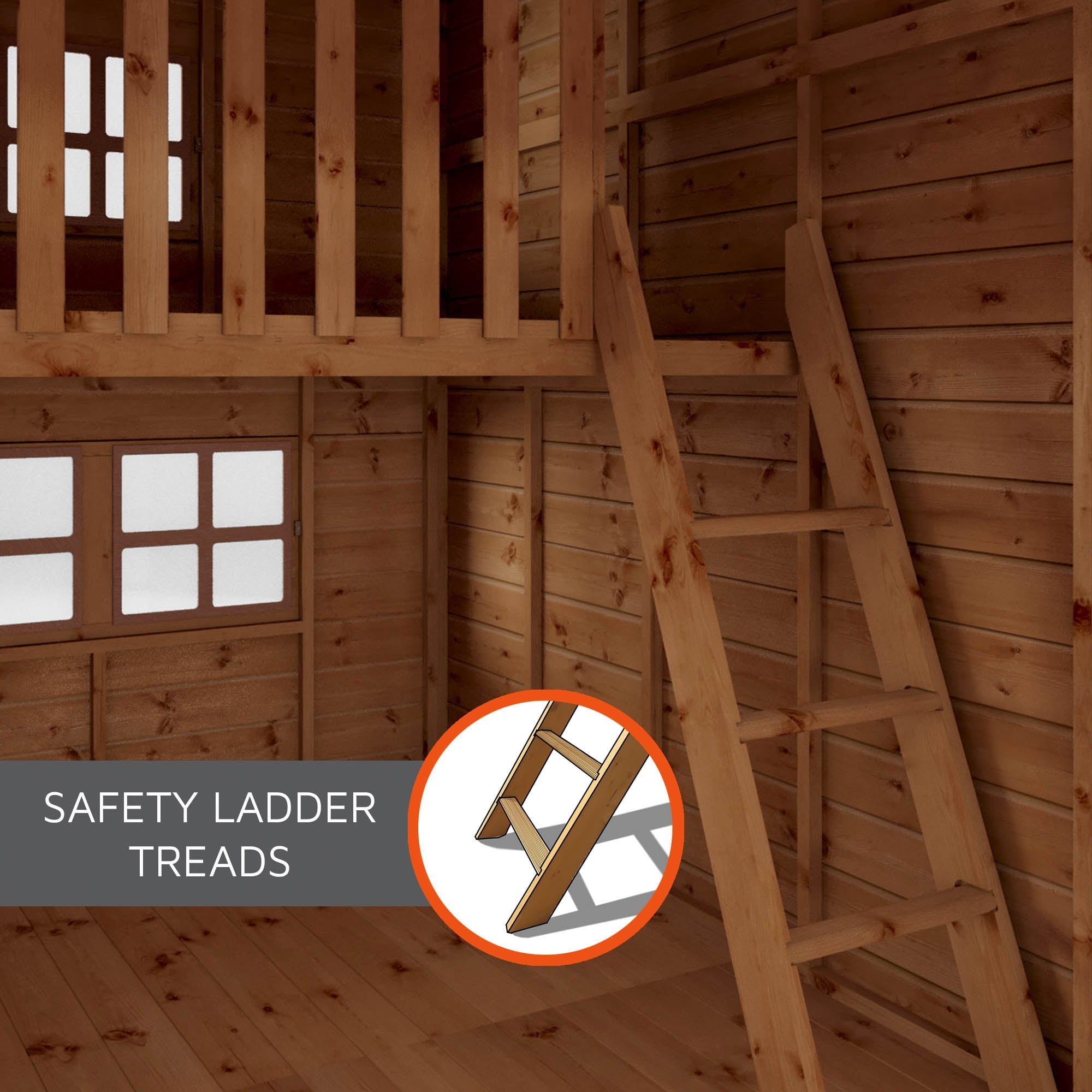 8 x 6 Double Storey Swiss Cottage Playhouse