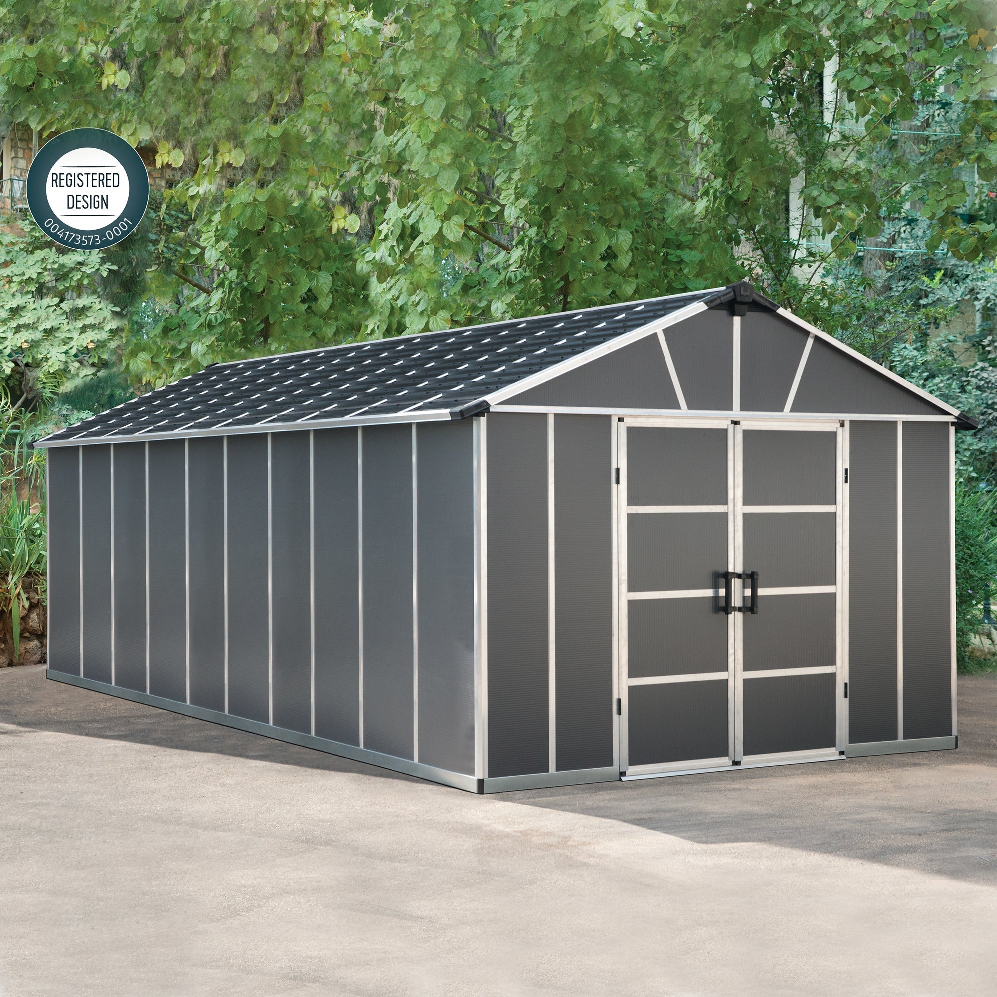 Canopia by Palram Yukon Plastic Shed - Grey