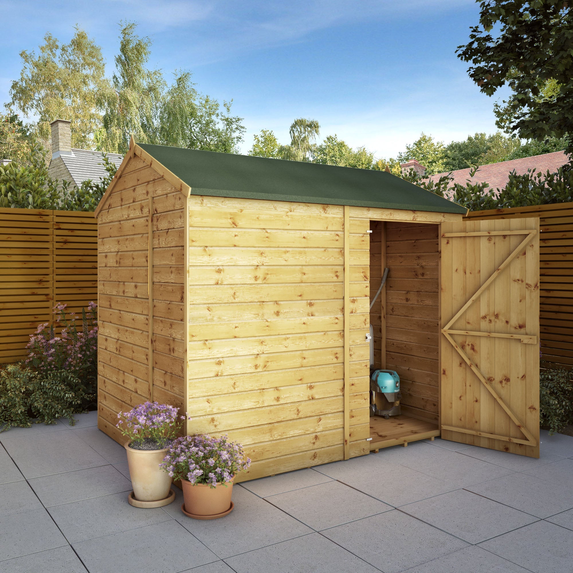 Shiplap Reverse Apex Wooden Shed