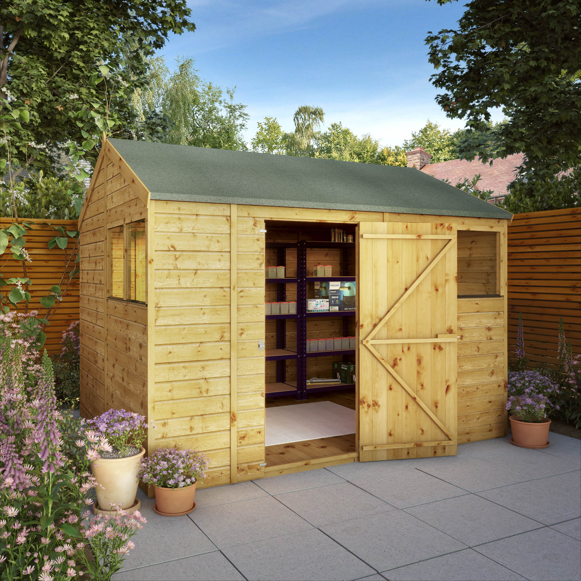 Shiplap Reverse Apex Wooden Shed