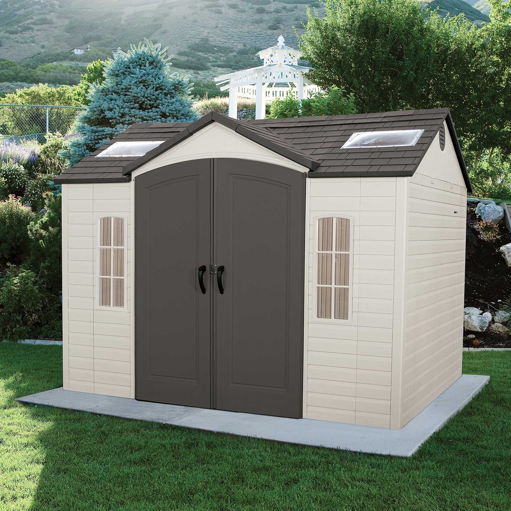 Lifetime Outdoor Storage Shed with Side Entry