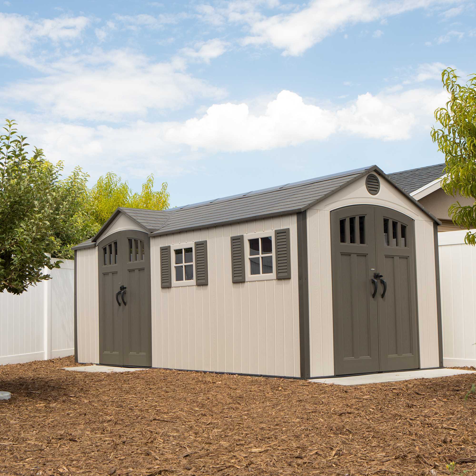Lifetime Outdoor Storage Shed with Side Door