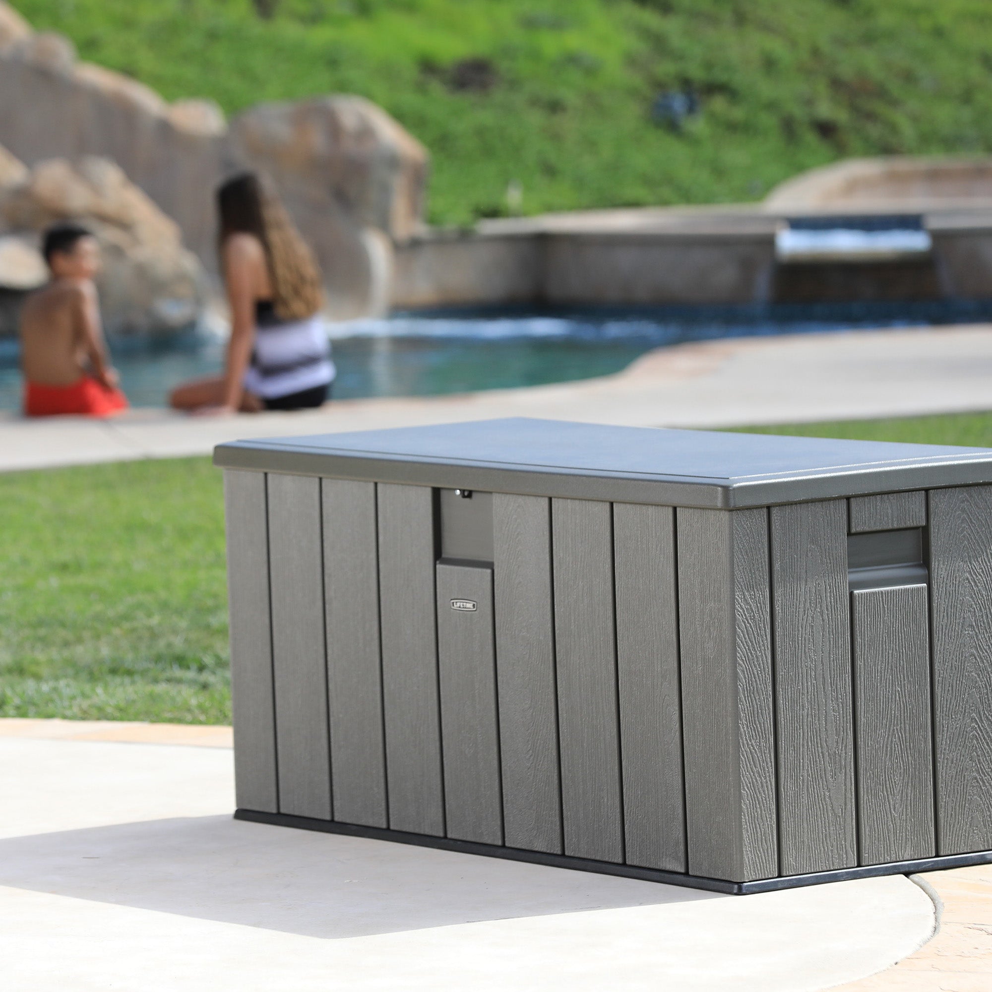 Lifetime Outdoor Storage Deck Box - Dark Grey