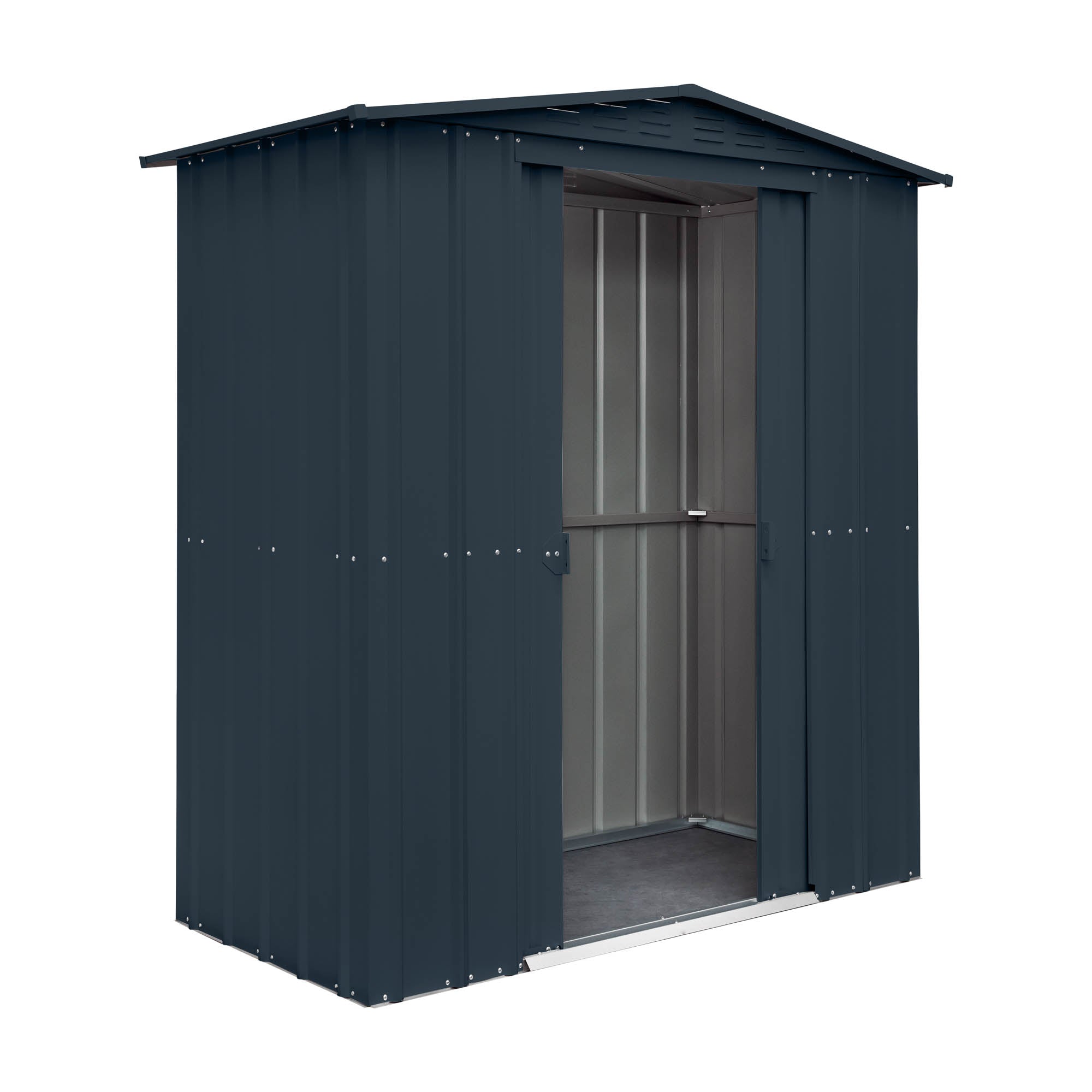 Globel Grey Apex Metal Shed