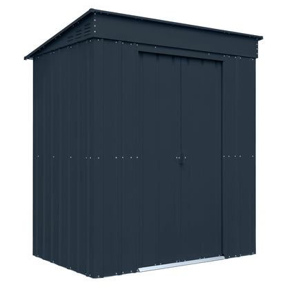 Globel Grey Pent Metal Shed