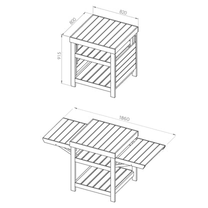 Pressure Treated Pizza Oven and BBQ Table