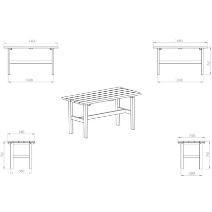 Pressure Treated Bench and Table Set