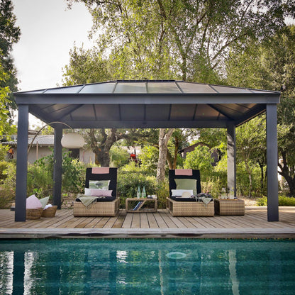 Canopia by Palram Dallas 12 x 16 Garden Gazebo - Grey