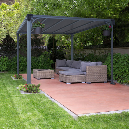 Canopia by Palram Milano 10 x 10 Garden Gazebo - Grey