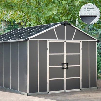 Canopia by Palram Yukon Plastic Shed - Grey