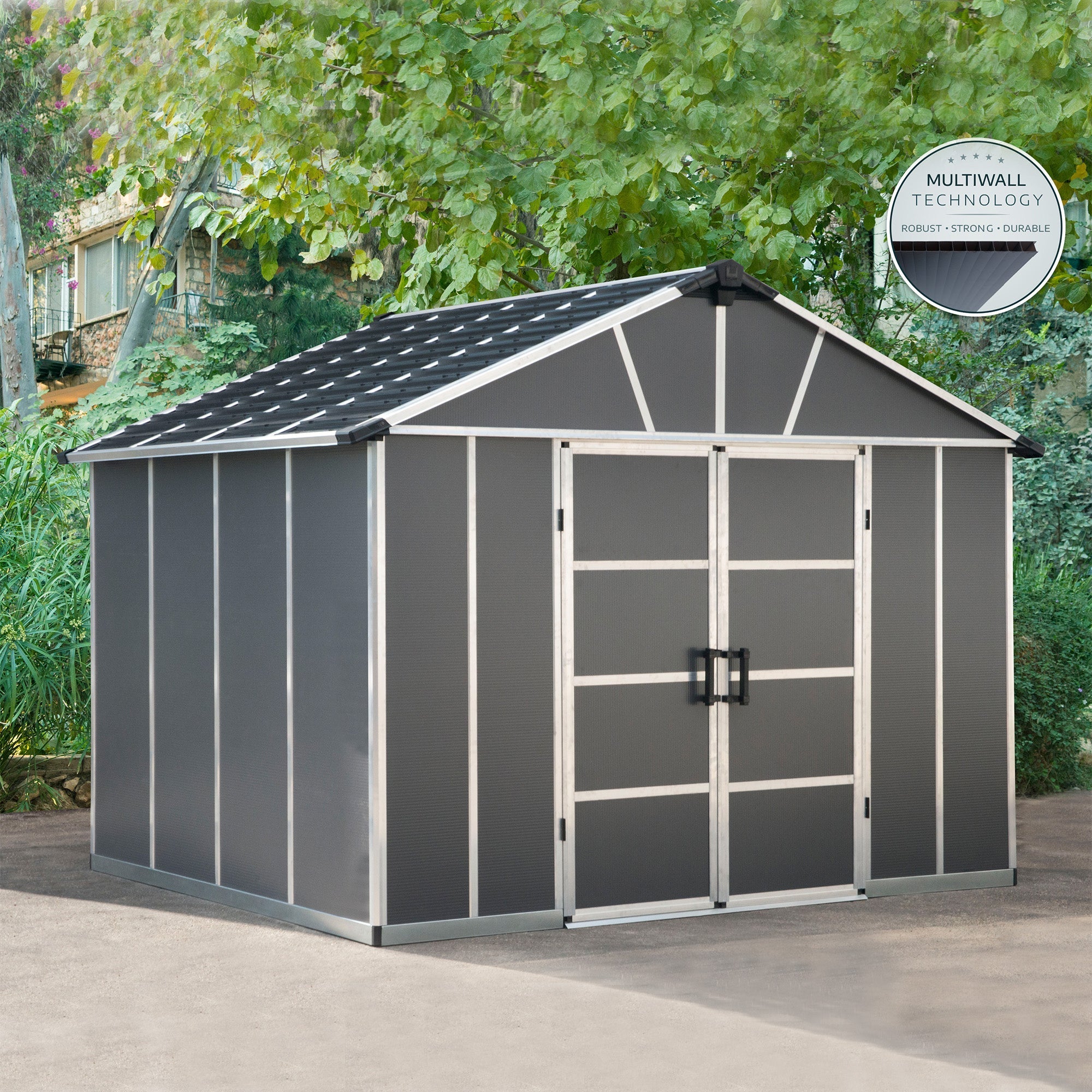 Canopia by Palram Yukon Plastic Shed - Grey