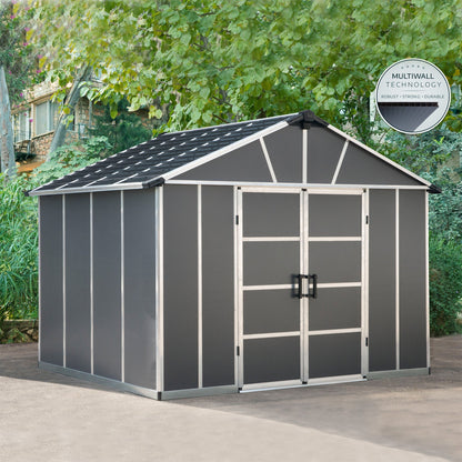 Canopia by Palram Yukon Plastic Shed - Grey