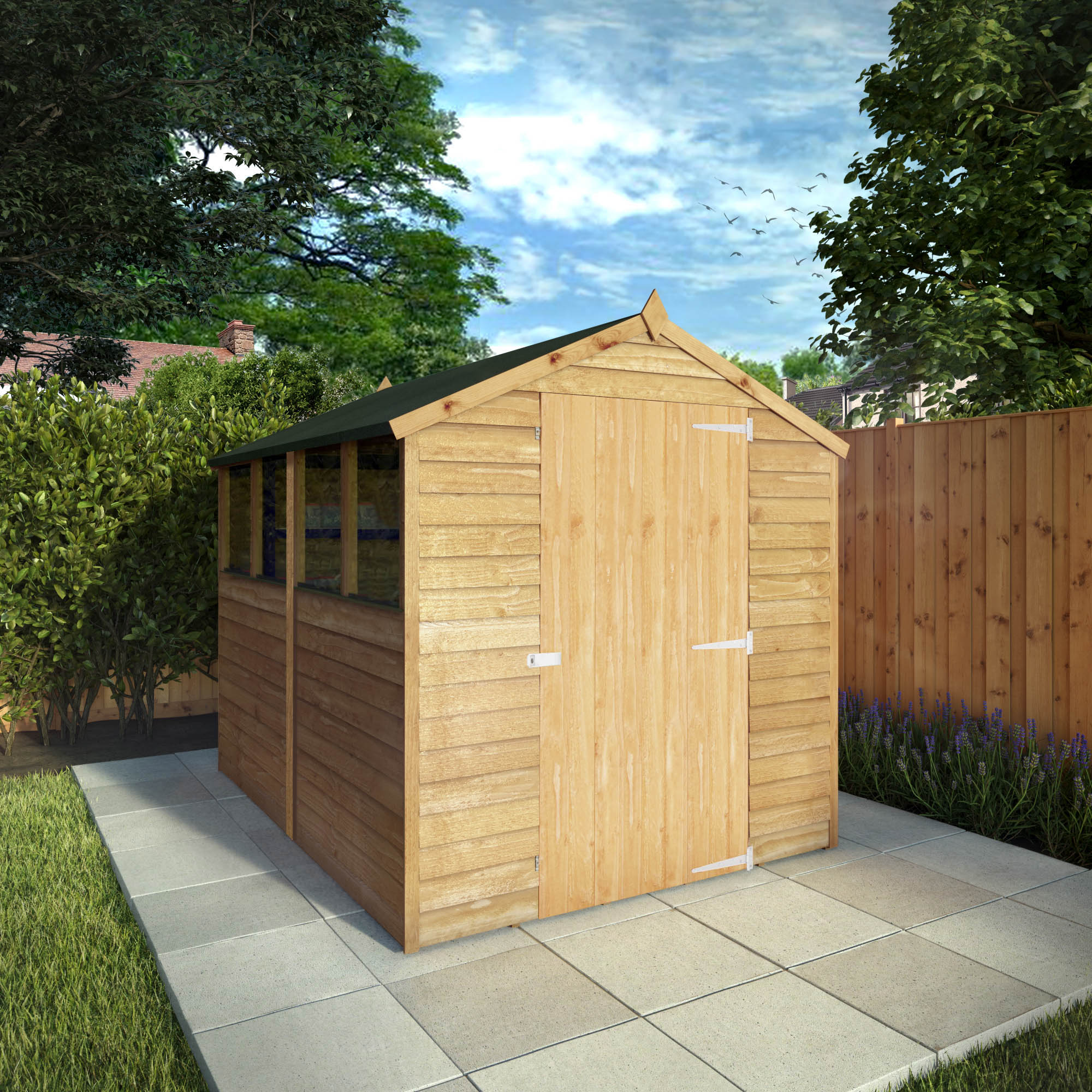 Value Overlap Single Door Apex Shed
