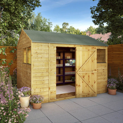 Shiplap Reverse Apex Wooden Shed