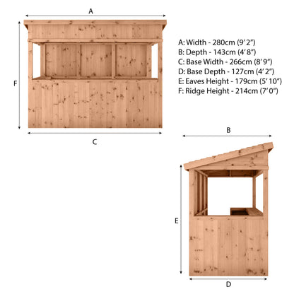 9 x 4 Premium Pressure Treated Garden Bar