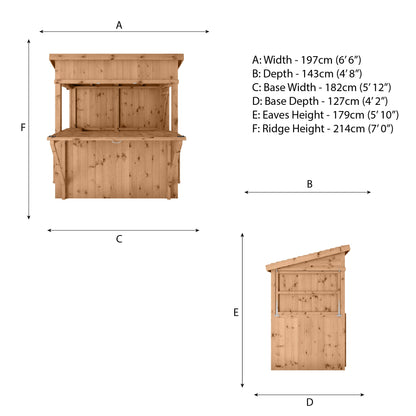 6 x 4 Premium Pressure Treated Garden Bar + Shutter Pack